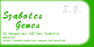 szabolcs gemes business card